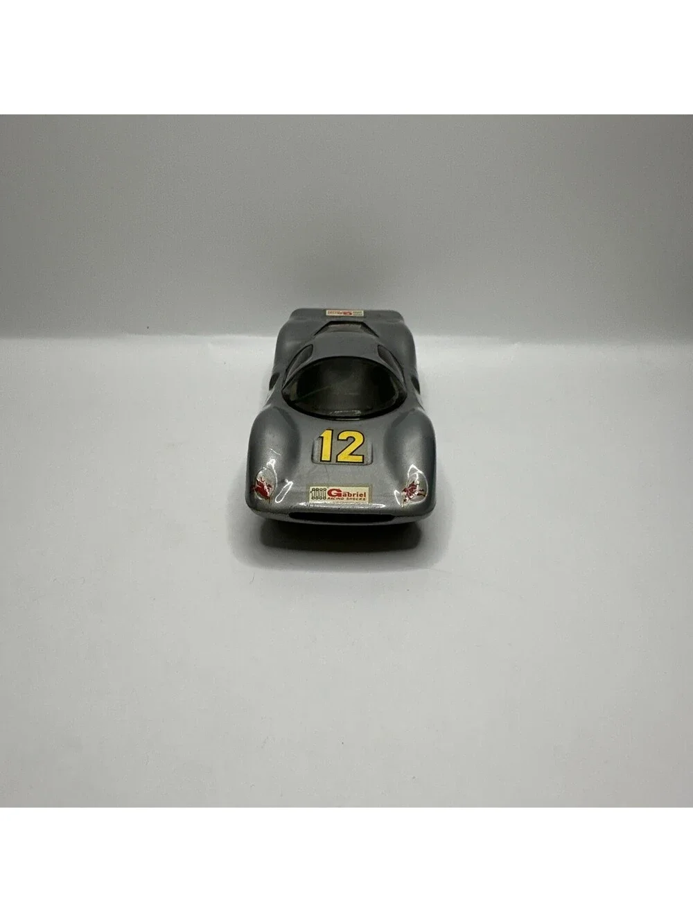 Vintage Eldon AMT 1/32 1967 Porsche Carrera Grey #12 Slot Car FAST SHIPPING